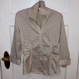 Striped collared shirt